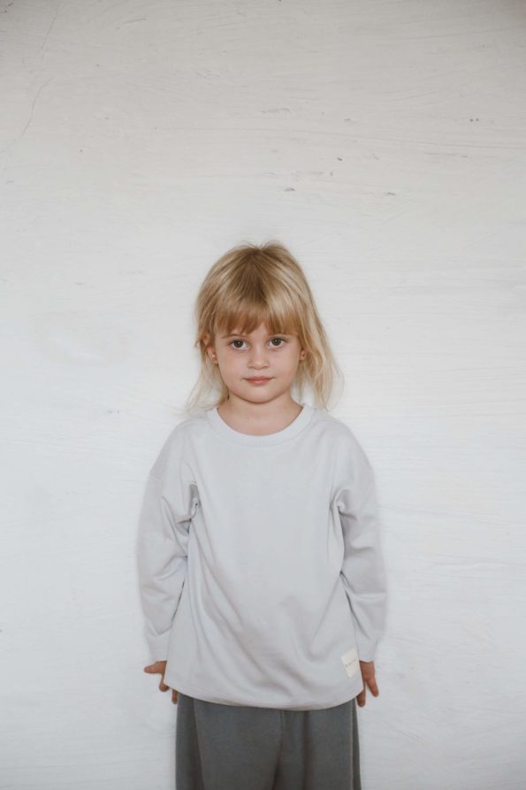 Gray Basic Long Sleeve T-Shirt