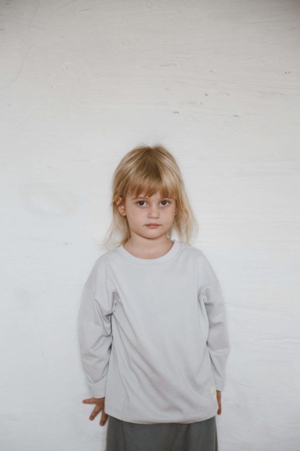 Gray Basic Long Sleeve T-Shirt