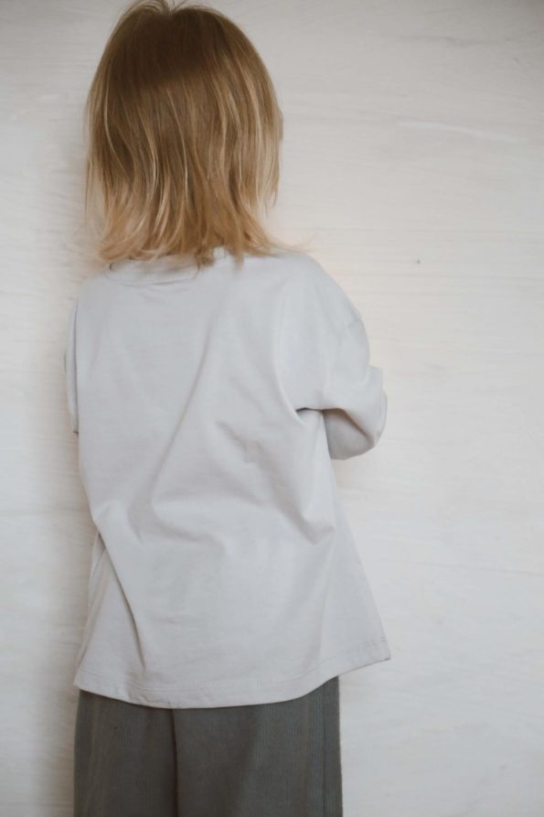 Gray Basic Long Sleeve T-Shirt