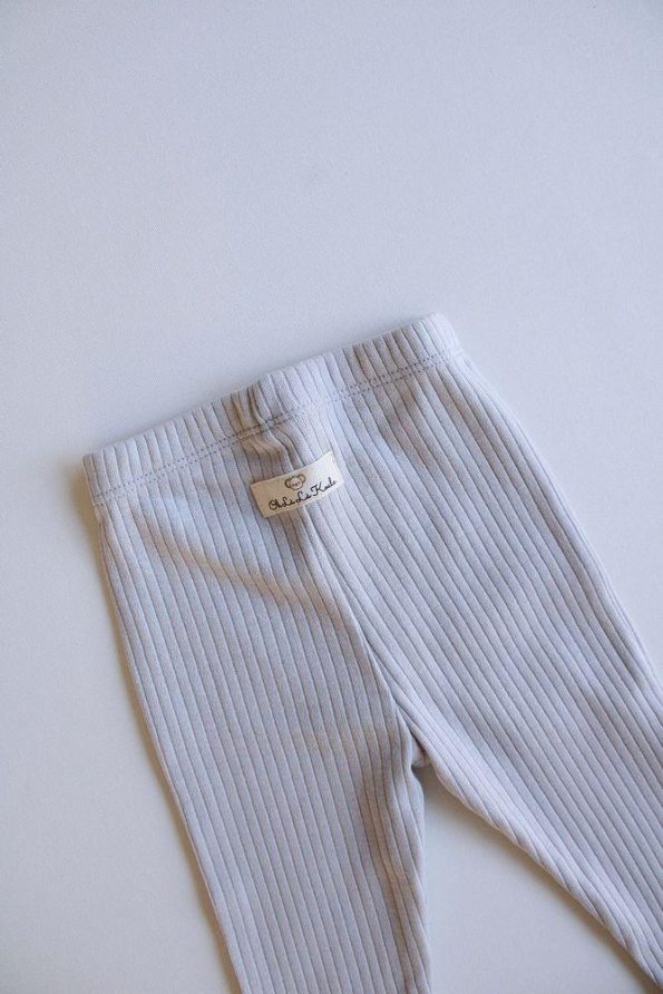 Gray Fitted Baby Leggings