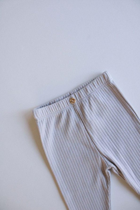 Gray Fitted Baby Leggings