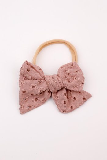 Dusty Pink Bow Detail Headband for Girls