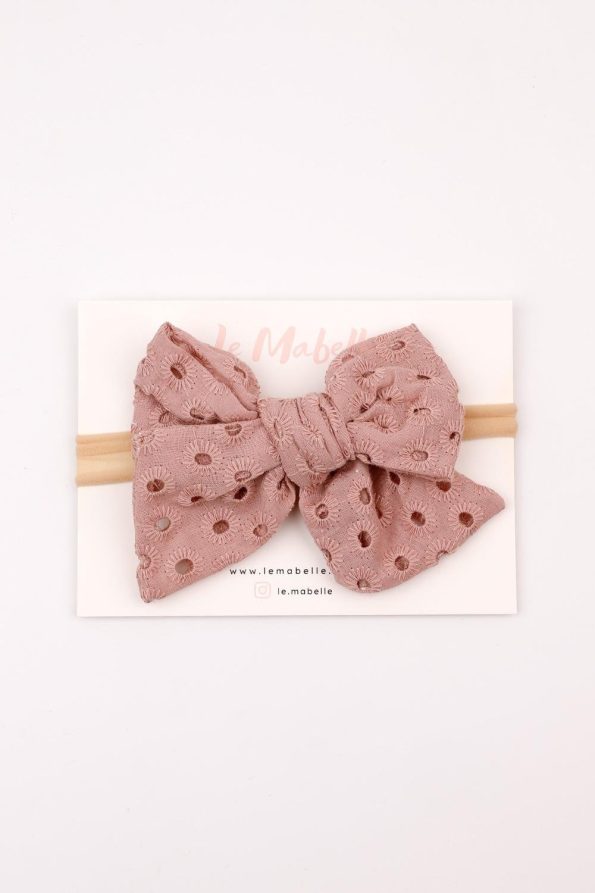 Dusty Pink Bow Detail Headband for Girls