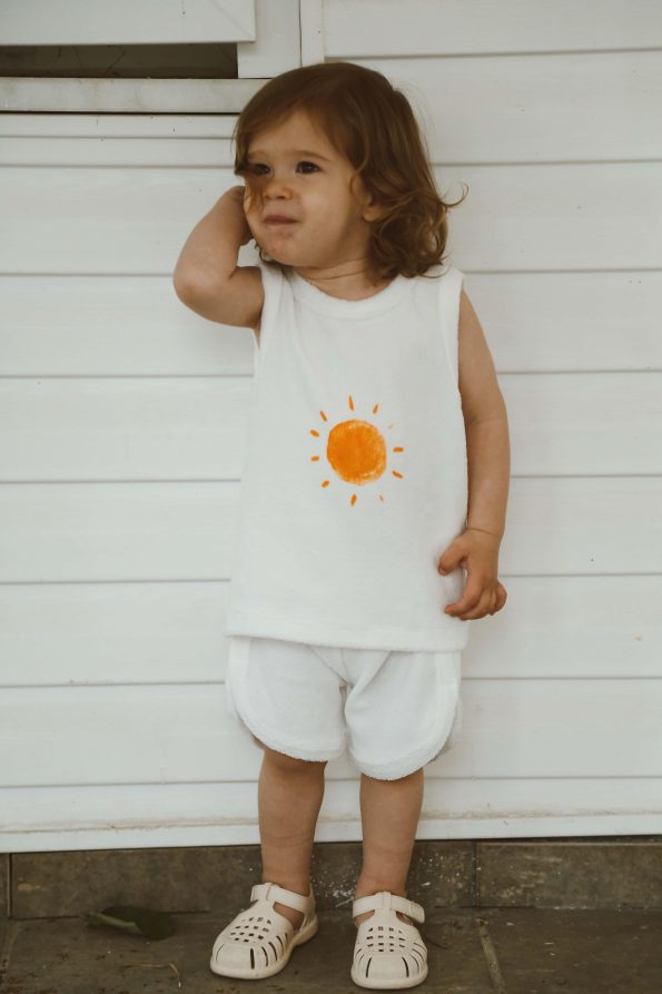 Sun Print Towel Shorts Set