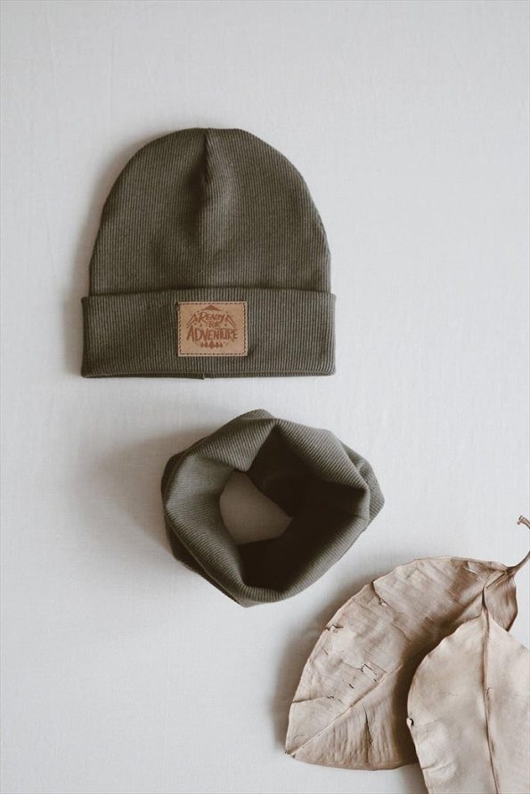 Haki Beanie & Neckwarmer Set