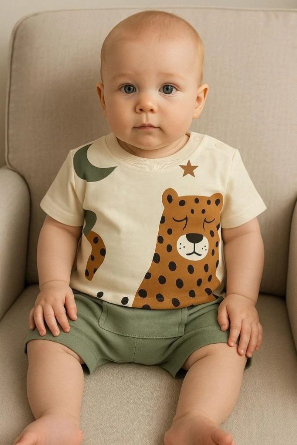 Boys' Printed Two-Piece Shorts Set
