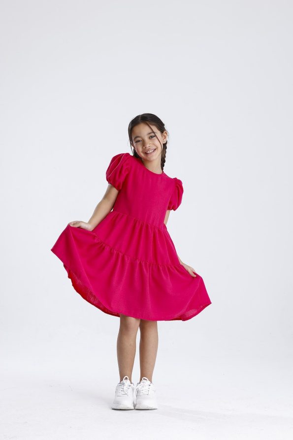 Basic Solid Dress for Girls Ages 2 to 10