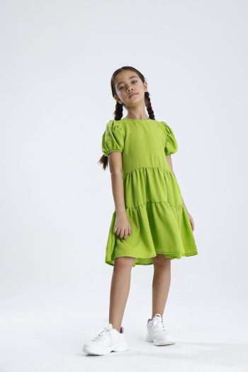 Basic Solid Dress for Girls Ages 2 to 10