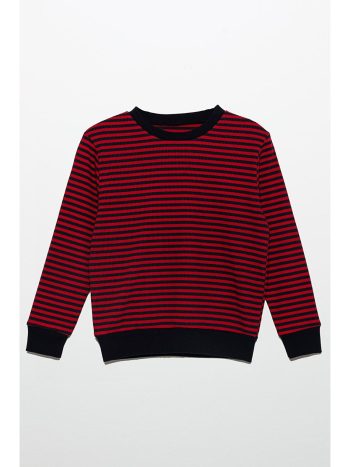 For You Kids Striped Sweatshirt Jogger Set in Navy