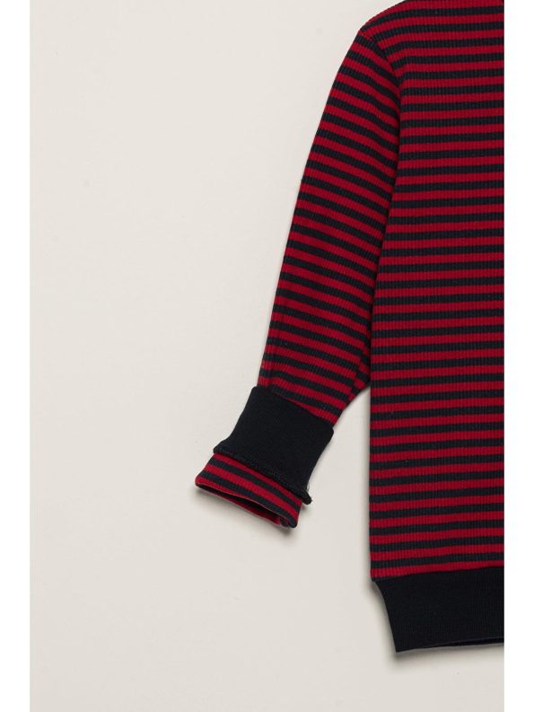 For You Kids Striped Sweatshirt Jogger Set in Navy