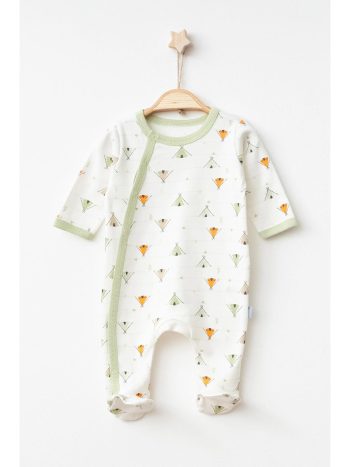 Myhanne Green Tent Pattern Baby Boy Overalls