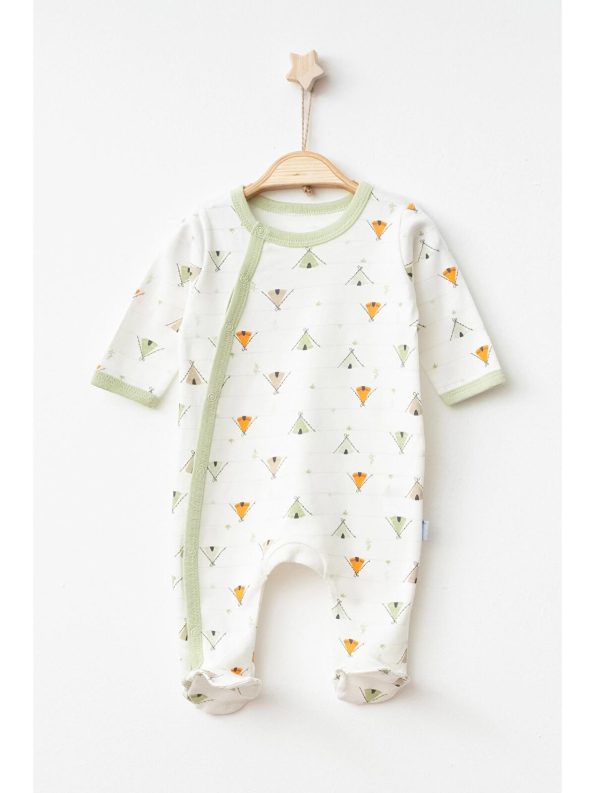 Myhanne Green Tent Pattern Baby Boy Overalls
