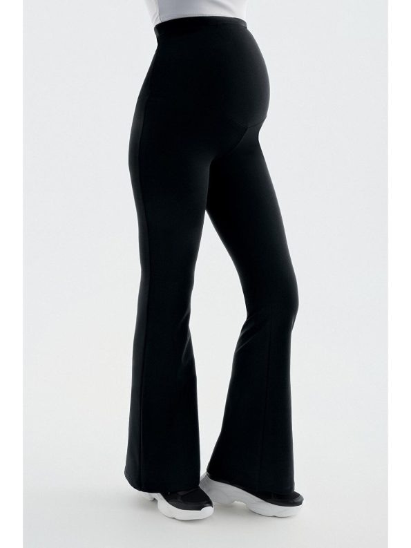 High Waist Black Spanish Flare Maternity Leggings