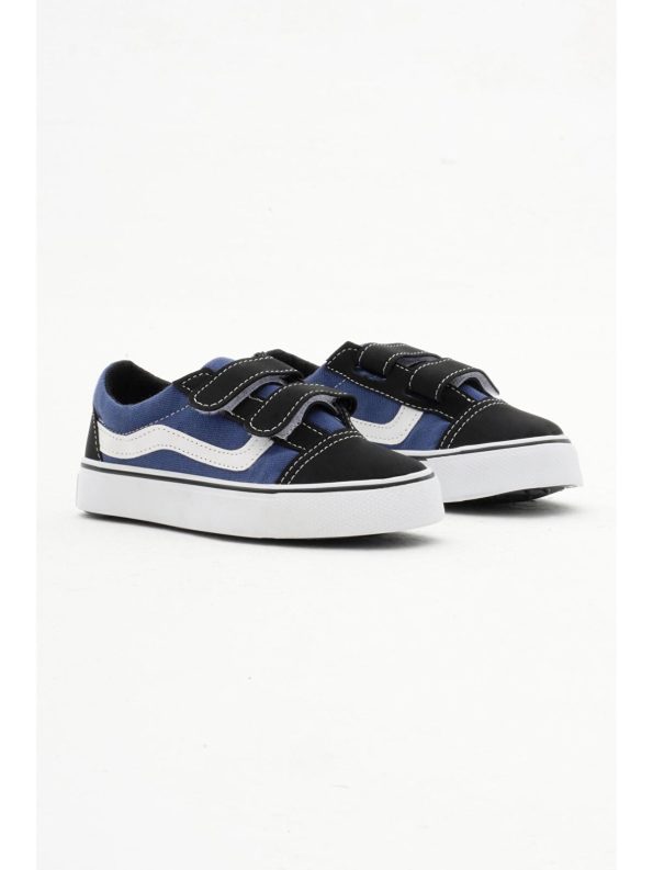 TONNY BLACK Unisex Kids Jean Blue Rubber Sole Velcro Sports Shoes