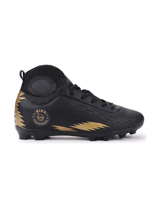 KIKO Black Tusa FKP High-Top Soccer Cleats for Boys