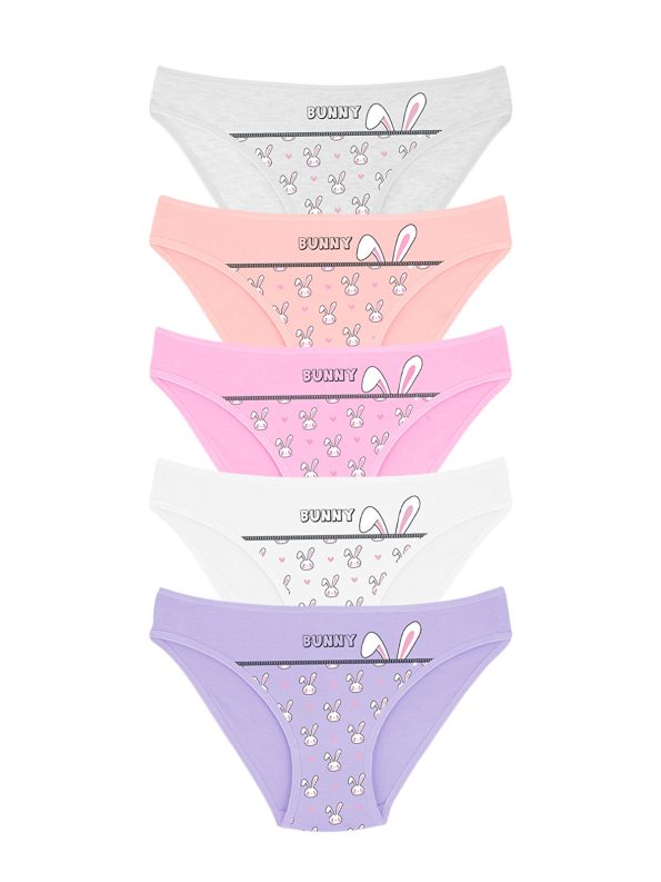 Domikids Mixed Girls' Cotton Briefs 5-Pack