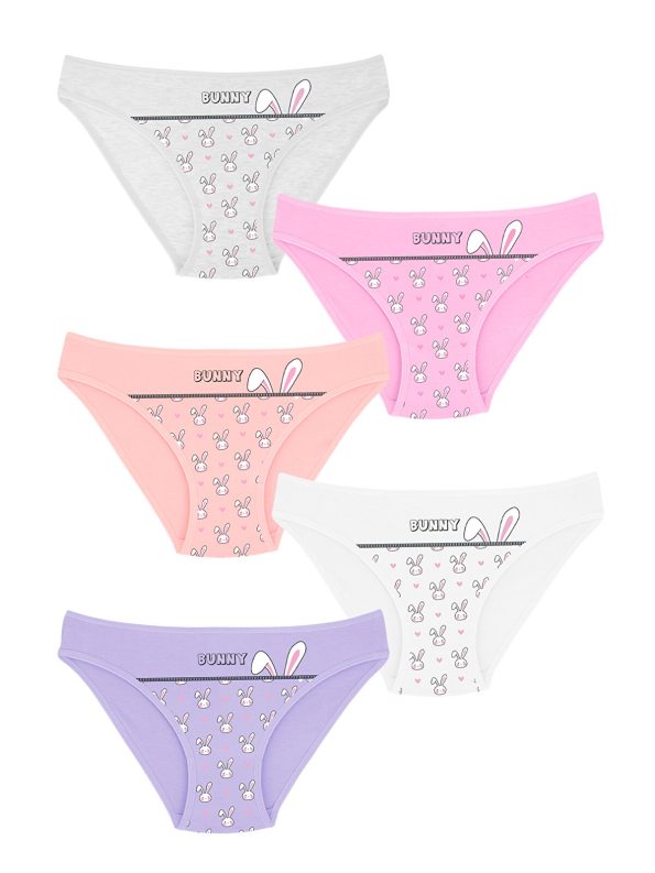 Domikids Mixed Girls' Cotton Briefs 5-Pack