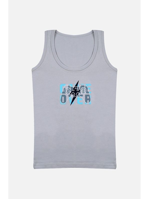 Koza Boys' Black 3-Pack Joystick Patterned Tanks