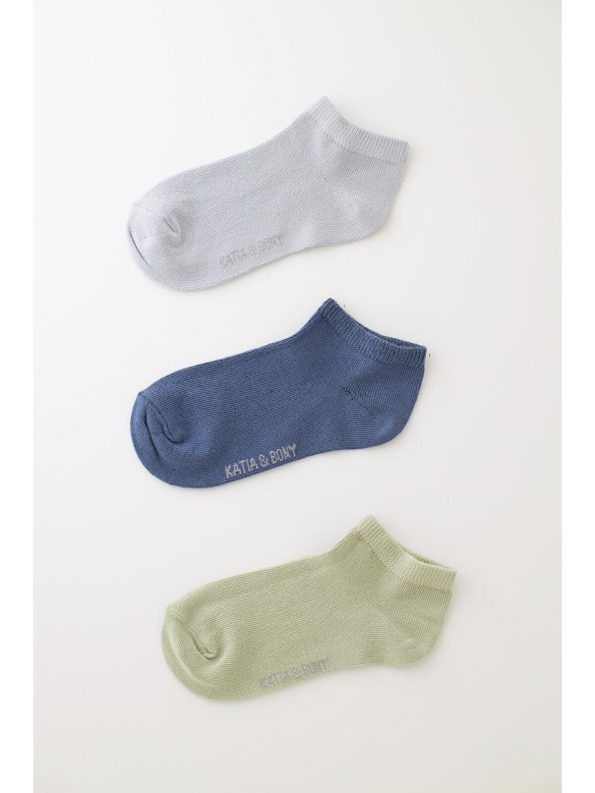 Katia And Bony Children's 3-Pack Cotton Ankle Socks