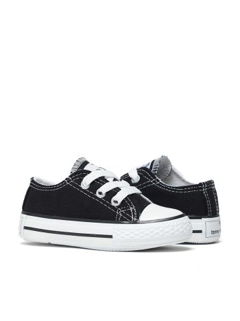 TONNY BLACK Unisex Black Casual Lace-Up Sneakers for Kids