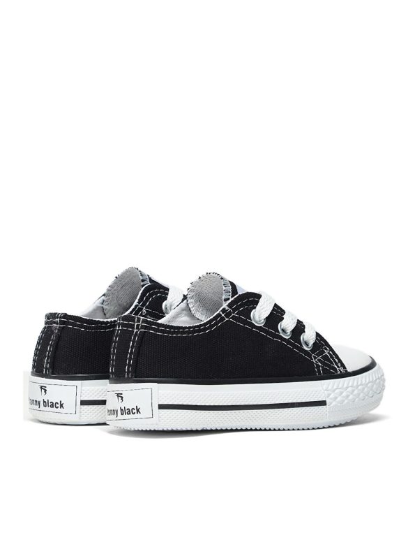 TONNY BLACK Unisex Black Casual Lace-Up Sneakers for Kids