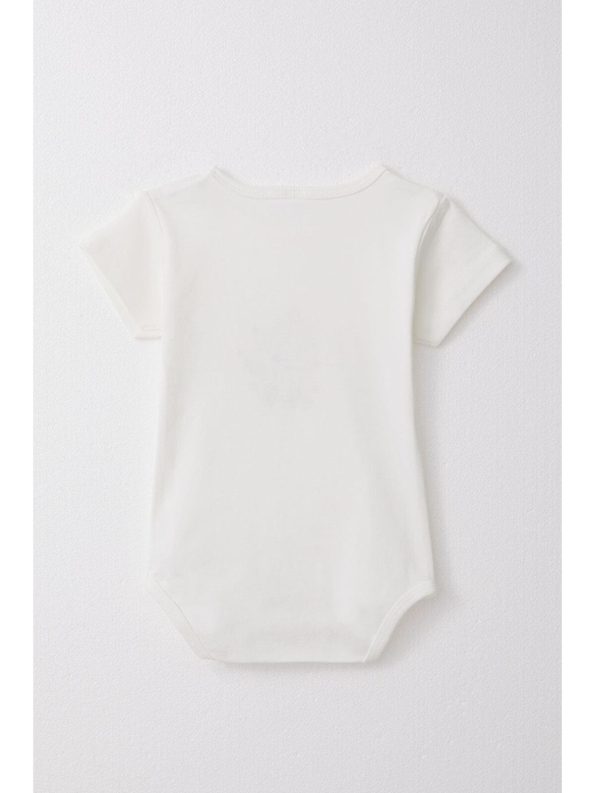 Breeze Baby Girl Snap Bodysuit with Cute Fawn Print and Floral Design (9 Months - 3 Years)