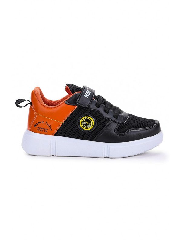 KIKO Black Velcro Mesh Boys' Sports Shoes