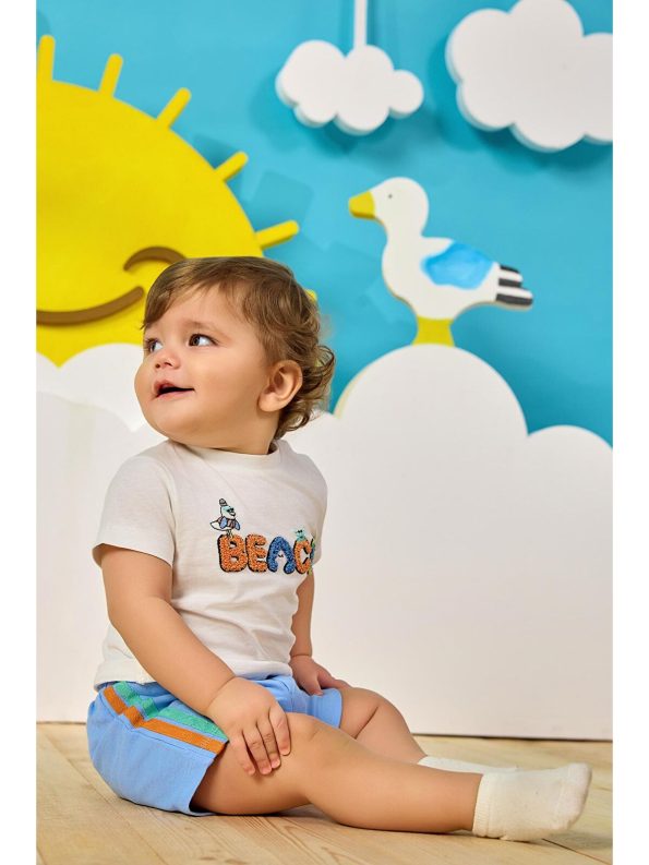 Minycenter Boys' Blue Baby Shorts