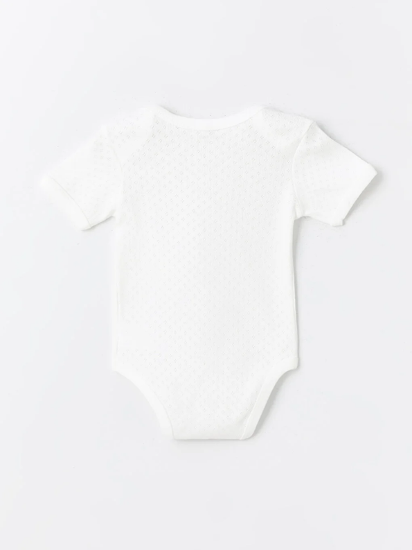Luggi Baby Ecru Short Sleeve Cotton Bodysuit Set for Boys