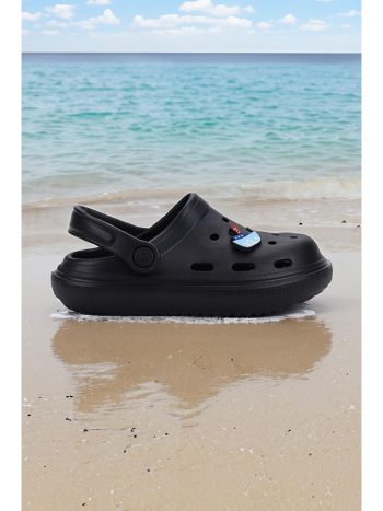 KIKO Black Eva Beach Pool School Slippers for Boys