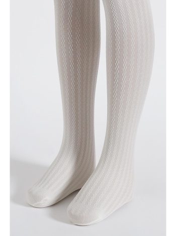 Katia And Bony Girls' 20 Denier Patterned Tights Cream