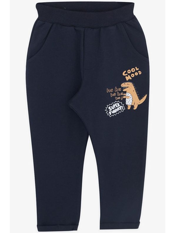 Breeze Boys' Baby Tracksuit with Cheerful Animal Print in Grey Melange (9 Months - 3 Years)