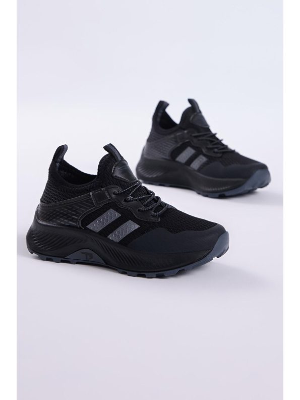 TONNY BLACK Unisex Black and Gray Comfortable Sneakers