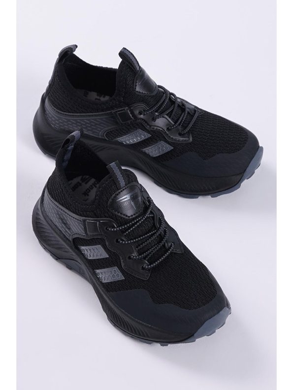TONNY BLACK Unisex Black and Gray Comfortable Sneakers