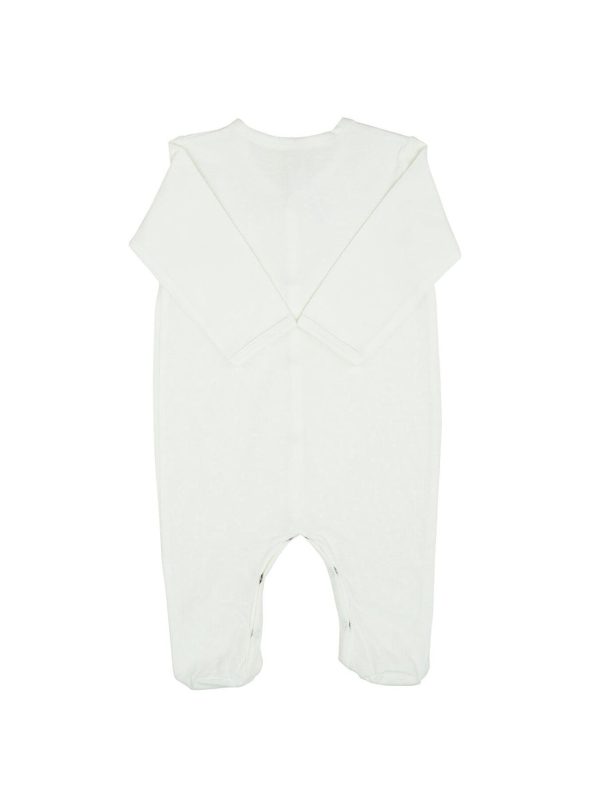 Jrmori White Snap-Button Basic Romper