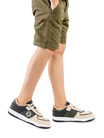 KIKO Beige Velcro Casual Boys Sports Shoes