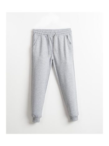 Mishil Kids Gray Basic Boys' Sweatpants