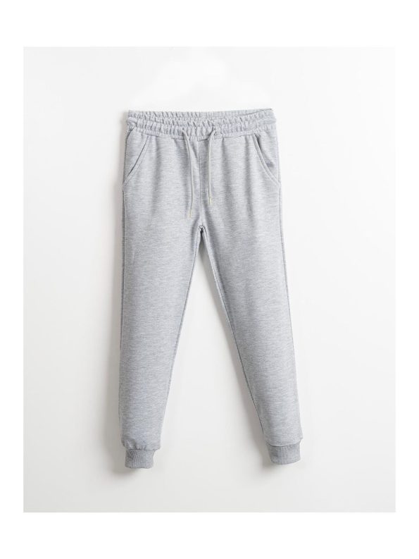 Mishil Kids Gray Basic Boys' Sweatpants