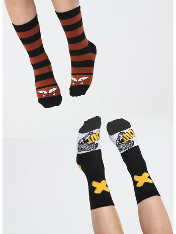 Casabony Black Fox&Dino 2-Pack Boys' Socks