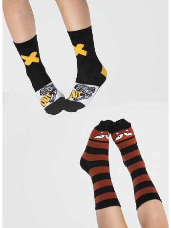Casabony Black Fox&Dino 2-Pack Boys' Socks