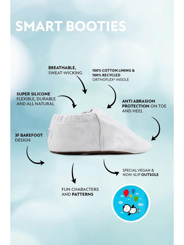 Hopfrög Surfing Penguin Hyper Blue Barefoot Smart Slippers