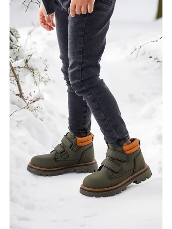 KIKO Haki Velcro Boys' Boots