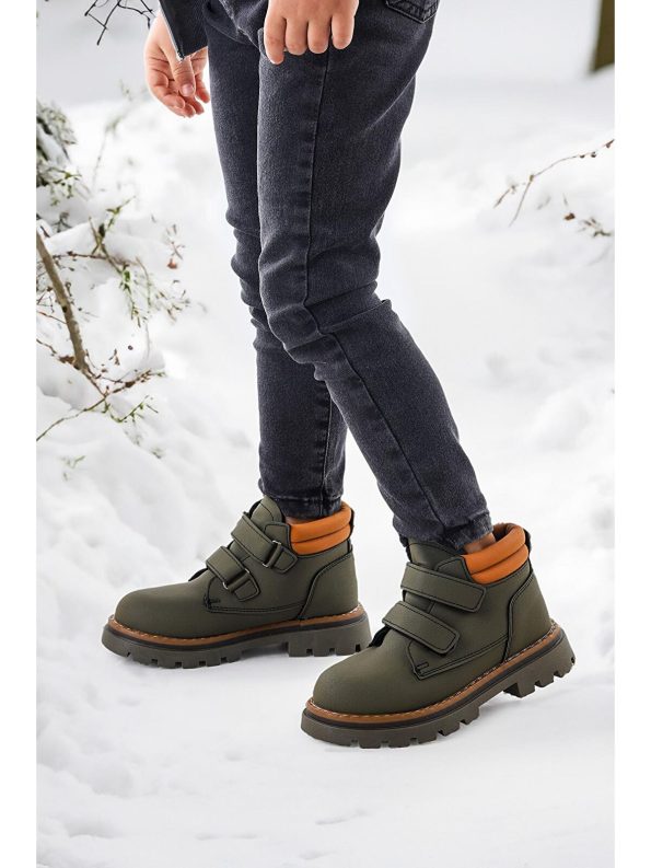KIKO Haki Velcro Boys' Boots