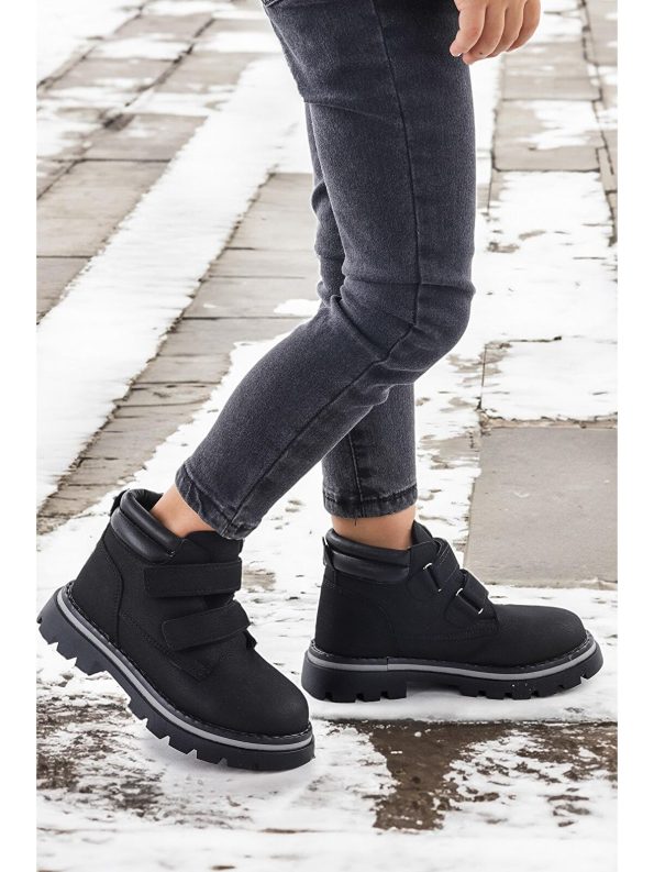 KIKO Black Velcro Boys' Boots