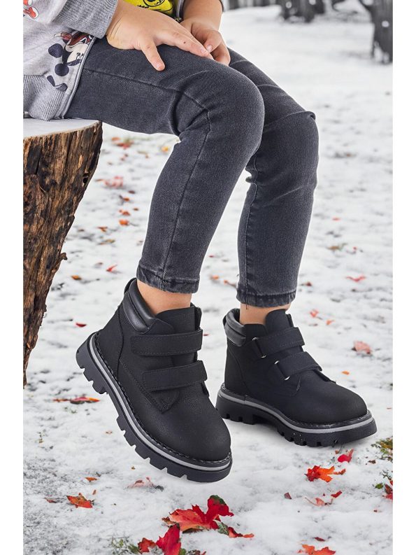 KIKO Black Velcro Boys' Boots