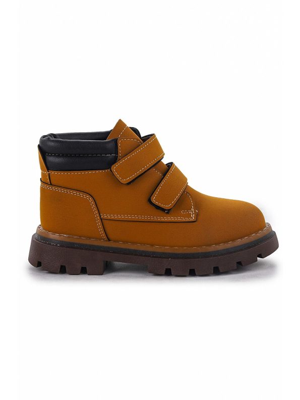 KIKO Brown Velcro Boys' Boot Shoes