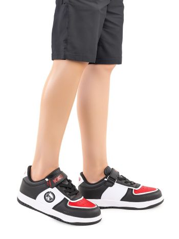 KIKO Black Velcro Casual Sneakers for Boys