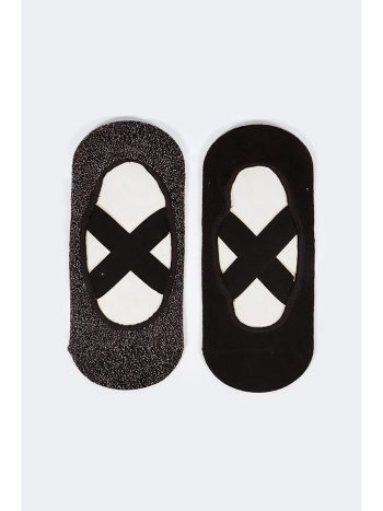 Katia And Bony Black 2-Pack Asta Yoga Pilates Invisible Socks