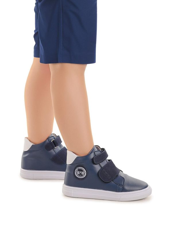 KIKO Navy Coyote Velcro Boys' Casual Boots