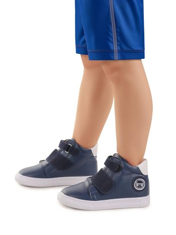 KIKO Navy Coyote Velcro Boys' Casual Boots